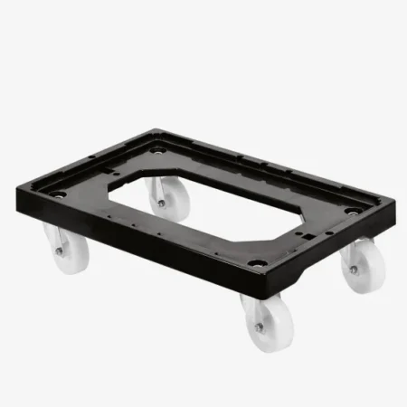 Chape Noir 4 Roues Acier